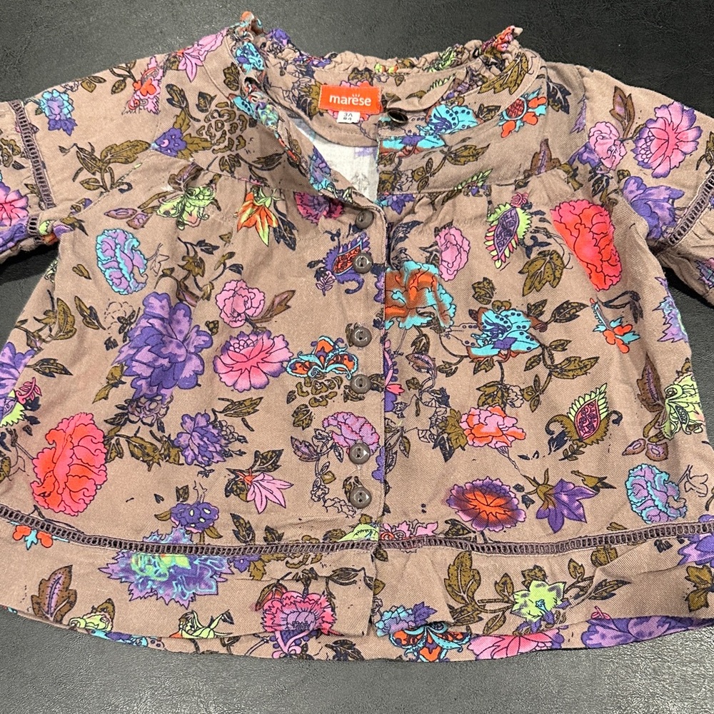 Marese Boutique Girls Button Down Blouse